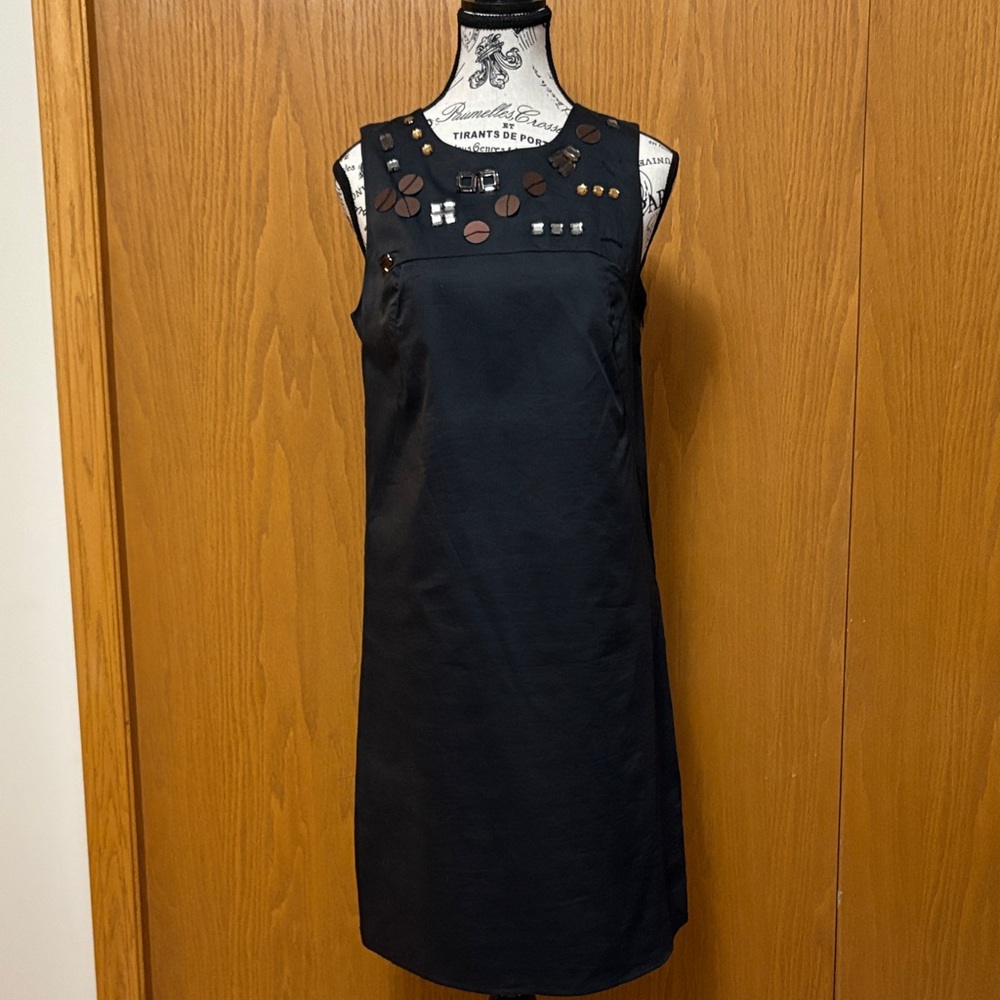 Chic Black Embellished Mini Dress